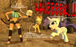 Size: 1024x640 | Tagged: 3d, applejack, artist:jakewashere, catgirl, derpibooru import, detachable head, disembodied head, gmod, headless, modular, ms. fortune, rarity, safe, skullgirls