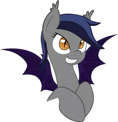 Size: 4768x4915 | Tagged: safe, artist:zee66, derpibooru import, oc, oc:echo, unofficial characters only, bat pony, pony, absurd resolution, simple background, solo, transparent background, vector