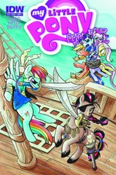 Size: 1200x1822 | Tagged: amputee, applejack, captain hoofbeard, comic, comic cover, cover, derpibooru import, fluttershy, idw, mane six, pinkie pie, pirate, rainbow dash, rarity, safe, sword, twilight sparkle