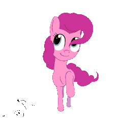 Size: 800x800 | Tagged: safe, artist:pikapetey, derpibooru import, pinkie pie, earth pony, pony, animated, female, frame by frame, mare, signature, simple background, solo, transparent background, vector