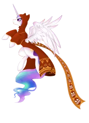 Size: 2550x3501 | Tagged: artist:artist-apprentice587, clothes, derpibooru import, journey, ponified, princess celestia, robe, safe, solo