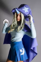 Size: 538x807 | Tagged: artist:amanemiss, clothes, cosplay, derpibooru import, gloves, horn, human, irl, irl human, photo, safe, trixie