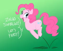 Size: 718x579 | Tagged: artist:darkpandax, creepypasta, derpibooru import, pinkie pie, safe, solo, source needed, zalgo