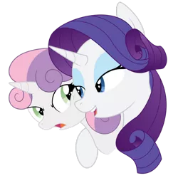 Size: 894x894 | Tagged: artist needed, derpibooru import, female, lesbian, raribelle, rarity, safe, shipping, source needed, sweetie belle