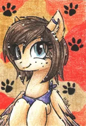 Size: 738x1082 | Tagged: aceo, artist:akiiri, artist:musicglare, derpibooru import, oc, safe, solo, traditional art, unofficial characters only