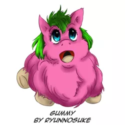 Size: 1000x1000 | Tagged: artist:ryunnosuke, chubby, derpibooru import, fat, fluffy pony, fluffy pony foal, safe, solo