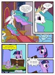 Size: 762x1048 | Tagged: safe, artist:lazingabout94, derpibooru import, princess celestia, twilight sparkle, comic, royal guard