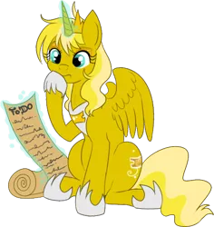 Size: 465x492 | Tagged: safe, artist:lulubell, derpibooru import, oc, oc:ticket, unofficial characters only, alicorn, pony, alicorn oc, magic, princess, simple background, solo, transparent background