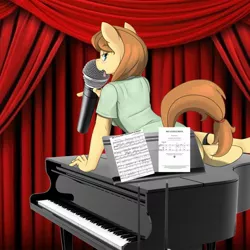 Size: 1280x1280 | Tagged: anthro, anthro oc, artist:mylittlepornedits, derpibooru import, edit, female, not porn, oc, oc:cream heart, piano, singing, solo, solo female, suggestive, unofficial characters only
