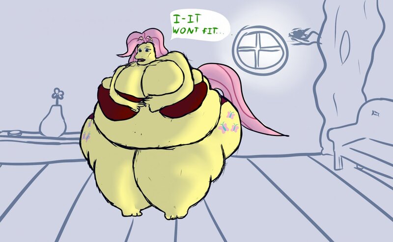 Size: 1280x788 | Tagged: anthro, artist:acoolname, bbw, big breasts, breasts, busty fluttershy, derpibooru import, fat, fattershy, female, fluttershy, horseface, huge breasts, impossibly large belly, impossibly large breasts, impossibly wide hips, morbidly obese, obese, questionable, solo, solo female, ssbbw, wide hips