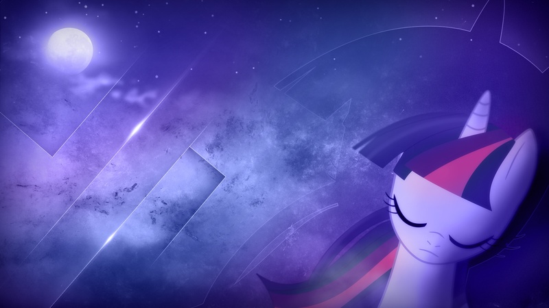 Size: 1920x1080 | Tagged: artist:romus91, dat mane, derpibooru import, moon, safe, solo, twilight sparkle, vector, wallpaper