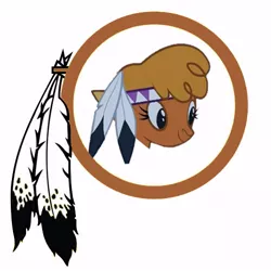 Size: 500x500 | Tagged: american football, artist:doctorxfizzle, derpibooru import, little strongheart, logo, nfl, parody, safe, solo, washington redskins