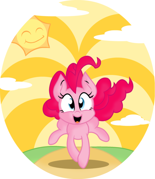 Size: 1565x1800 | Tagged: artist:strangiesleepy, derpibooru import, pinkie pie, safe, solo, sun