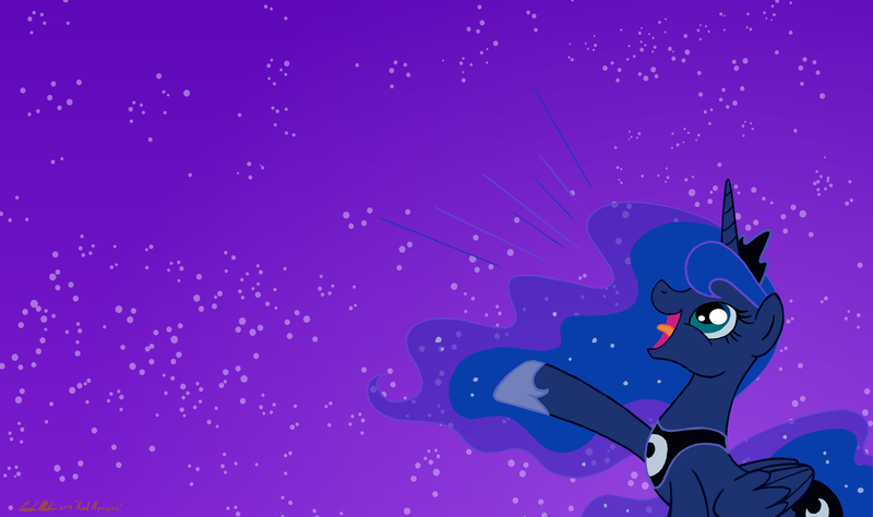 Size: 3373x2000 | Tagged: artist:redapropos, derpibooru import, night, princess luna, safe, solo, stars, traditional royal canterlot voice