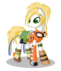 Size: 1800x2100 | Tagged: artist:zantyarz, derpibooru import, final fantasy, final fantasy x, ponified, rikku, safe, solo