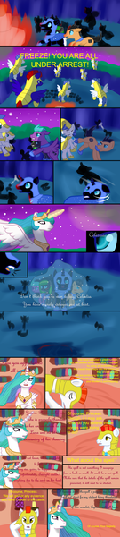 Size: 424x1884 | Tagged: artist:saturnstar14, comic, comic:past sins, derpibooru import, fanfic:past sins, oc, oc:spell nexus, princess celestia, safe