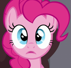 Size: 563x540 | Tagged: animated, derpibooru import, facial expressions, pinkie pie, reaction image, safe, smiling, solo