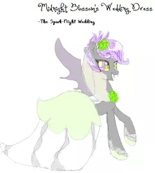 Size: 560x624 | Tagged: safe, artist:queen luna/luna the great, derpibooru import, oc, oc:midnight blossom, unofficial characters only, bat pony, pony, the cellar, wedding
