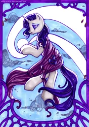 Size: 588x833 | Tagged: artist:madblackie, cloth, cutie mark, derpibooru import, portrait, rarity, safe, solo