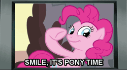 Size: 538x298 | Tagged: safe, derpibooru import, pinkie pie, animated, batman, brony, image macro, the dark knight returns, the joker, this will end in death