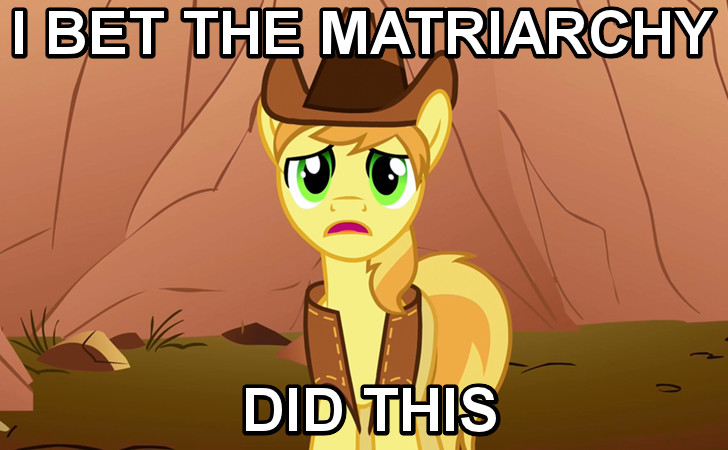 Size: 728x450 | Tagged: braeburn, derpibooru import, image macro, reaction image, role reversal, safe, solo