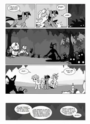 Size: 1700x2338 | Tagged: applejack, artist:crydius, comic, crossover, derpibooru import, heartless, kingdom hearts, monochrome, rainbow dash, safe, twilight sparkle