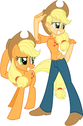 Size: 1319x1999 | Tagged: applejack, artist:trinityinyang, derpibooru import, human, humanized, human ponidox, light skin, safe, simple background, transparent background, vector