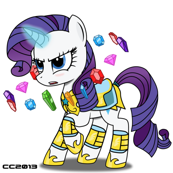 Size: 1024x1024 | Tagged: armor, armorarity, artist:christiancerda, derpibooru import, gem, rarity, safe, solo