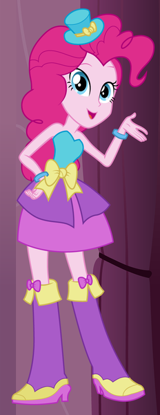 Size: 537x1390 | Tagged: safe, artist:liggliluff, derpibooru import, pinkie pie, equestria girls, boots, bracelet, clothes, dress, dressup game, fall formal outfits, hat, high heel boots, jewelry, show accurate, solo, top hat, vector