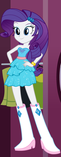 Size: 539x1390 | Tagged: safe, artist:liggliluff, derpibooru import, rarity, equestria girls, boots, bracelet, clothes, dress, dressup game, fall formal outfits, high heel boots, jewelry, show accurate, solo
