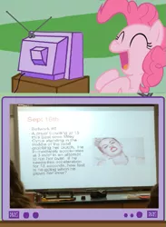 Size: 563x770 | Tagged: safe, derpibooru import, pinkie pie, exploitable meme, math, meme, miley cyrus, obligatory pony, school, tv meme