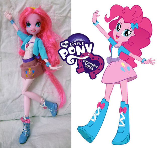 Size: 625x592 | Tagged: safe, derpibooru import, pinkie pie, equestria girls, balloon, boots, bowtie, bracelet, clothes, custom, doll, high heel boots, jewelry, monster high, skirt, toy
