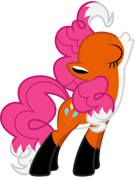 Size: 5336x6853 | Tagged: absurd resolution, artist:gray-gold, clothes, costume, derpibooru import, furry pie, pinkie pie, safe, simple background, solo, the fox, transparent background, vector, what does the fox say?, ylvis