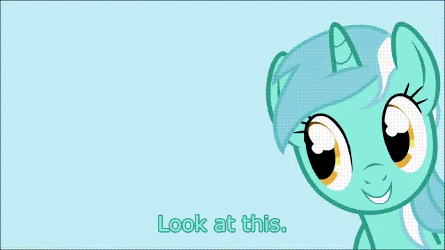 Size: 640x360 | Tagged: animated, bon bon, caption, derpibooru import, lyra finds a blob on the floor, lyra heartstrings, reaction image, safe, sweetie drops