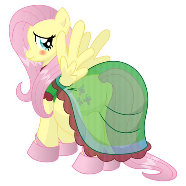 Size: 10500x10500 | Tagged: absurd resolution, artist:xniclord789x, belly, blushing, clothes, derpibooru import, dress, fluttershy, looking at you, plot, pregnant, safe, see-through, simple background, solo, transparent background