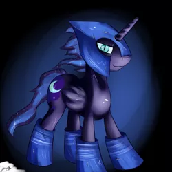 Size: 800x800 | Tagged: artist:dragk, colt, darkhorse knight, derpibooru import, male, nightmare moon, rule 63, safe, solo, younger