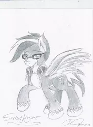 Size: 850x1170 | Tagged: artist:digitaldomain123, artist:sachelman, commission, derpibooru import, monochrome, oc, safe, sketch, solo, total value, traditional art, unofficial characters only, wonderbolts