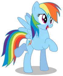 Size: 4983x6000 | Tagged: safe, artist:masem, derpibooru import, rainbow dash, pegasus, pony, party of one, absurd resolution, cute, dashabetes, female, mare, open mouth, raised hoof, raised leg, silly, silly pony, simple background, smiling, solo, spread wings, tongue out, transparent background, vector