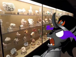 Size: 1528x1146 | Tagged: crystal, derpibooru import, gem, irl, king sombra, museum, natural history museum, photo, ponies in real life, rage, safe, shocked, that pony sure does love crystals
