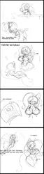 Size: 600x2400 | Tagged: 4koma, artist:requiems-dirge, big breasts, breasts, busty fluttershy, chibi, clothes, comic, derpibooru import, eared humanization, female, fluttershy, horned humanization, huge breasts, human, humanized, ponyville confidential, rainbow dash, scene interpretation, sketch, suggestive, tailed humanization, twilight sparkle, underwear, winged humanization