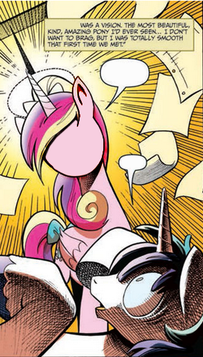 Size: 293x515 | Tagged: cadance was a vision, idw, i have no mouth and i must scream, meme, princess cadance, safe, shining armor, template