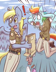 Size: 550x700 | Tagged: anthro, artist:garam, derpy hooves, rainbow dash, safe