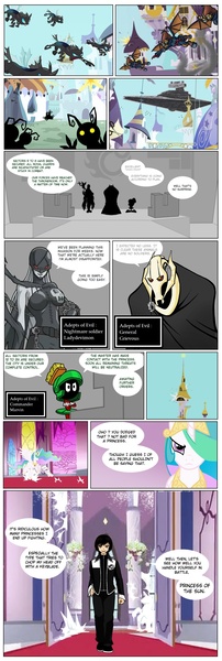 Size: 1336x3968 | Tagged: artist:crydius, changeling, crossover, digimon, general grievous, heartless, human, kingdom hearts, ladydevimon, looney tunes, marvin the martian, non-mlp oc, oc, princess celestia, safe, star wars