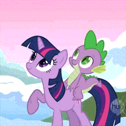 Size: 360x360 | Tagged: safe, artist:superedit, derpibooru import, edit, edited screencap, screencap, spike, twilight sparkle, bird, dragon, pony, unicorn, winter wrap up, animated, dragons riding ponies, duo, eaten alive, eating, eyes closed, female, hub logo, male, mare, omnivore twilight, open mouth, ponies eating meat, predation, raised hoof, riding, smiling, soft vore, songbird, swallowing, the great and powerful superedit, twilight eats a bird, twipred, unicorn twilight, vore, wat