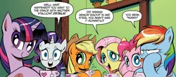 Size: 1062x464 | Tagged: applejack, derpibooru import, fluttershy, idw, mane six, pinkie pie, rainbow dash, rarity, safe, spoiler:comic, spoiler:comic11, twilight sparkle