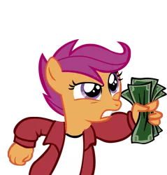 Size: 1600x1675 | Tagged: anthro, artist:holsternicholson, derpibooru import, futurama, parody, safe, scootaloo, shut up and take my money, solo