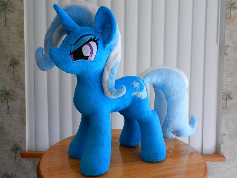 Size: 900x675 | Tagged: safe, artist:equestriaplush, derpibooru import, trixie, pony, unicorn, female, irl, mare, photo, plushie, solo