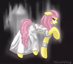 Size: 950x841 | Tagged: alice in wonderland, artist:zombiicrow, crossover, derpibooru import, fluttershy, safe, solo, white queen