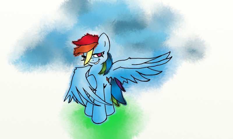 Size: 1440x860 | Tagged: artist:harmonicsoul, derpibooru import, rainbow dash, safe, solo