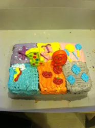 Size: 716x960 | Tagged: applejack, birthday, cake, custom, cutie mark, derpibooru import, fluttershy, food, food art, irl, photo, pinkie pie, rainbow dash, rarity, safe, twilight sparkle
